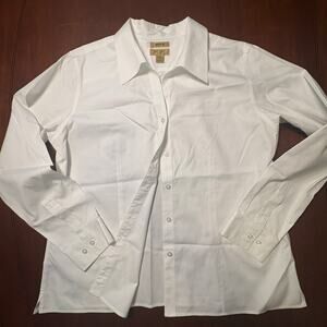 Gold Label Investments White Button Down Shirt Size 18